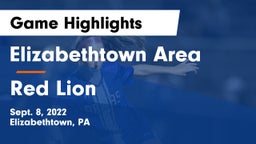 Elizabethtown Area  vs Red Lion  Game Highlights - Sept. 8, 2022