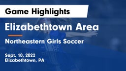 Elizabethtown Area  vs Northeastern  Girls Soccer Game Highlights - Sept. 10, 2022