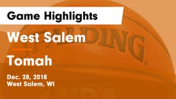 West Salem  vs Tomah  Game Highlights - Dec. 28, 2018