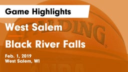 West Salem  vs Black River Falls  Game Highlights - Feb. 1, 2019