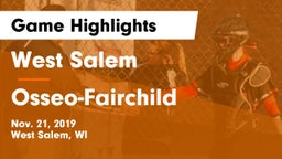 West Salem  vs Osseo-Fairchild  Game Highlights - Nov. 21, 2019