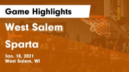 West Salem  vs Sparta  Game Highlights - Jan. 18, 2021