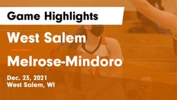 West Salem  vs Melrose-Mindoro  Game Highlights - Dec. 23, 2021