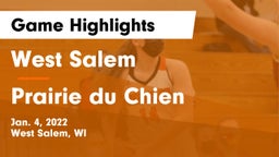West Salem  vs Prairie du Chien  Game Highlights - Jan. 4, 2022