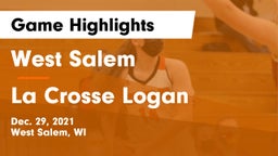 West Salem  vs La Crosse Logan Game Highlights - Dec. 29, 2021