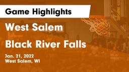 West Salem  vs Black River Falls  Game Highlights - Jan. 21, 2022