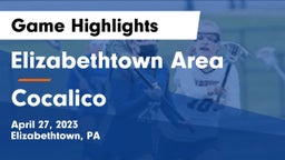 Elizabethtown Area  vs Cocalico  Game Highlights - April 27, 2023