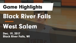 Black River Falls  vs West Salem  Game Highlights - Dec. 19, 2017