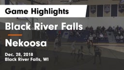 Black River Falls  vs Nekoosa  Game Highlights - Dec. 28, 2018