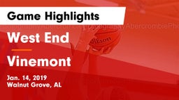 West End  vs Vinemont  Game Highlights - Jan. 14, 2019