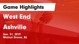 West End  vs Ashville  Game Highlights - Jan. 31, 2019