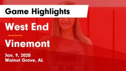 West End  vs Vinemont  Game Highlights - Jan. 9, 2020