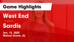 West End  vs Sardis  Game Highlights - Jan. 13, 2020