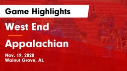 West End  vs Appalachian  Game Highlights - Nov. 19, 2020