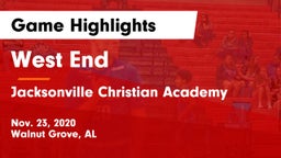 West End  vs Jacksonville Christian Academy Game Highlights - Nov. 23, 2020