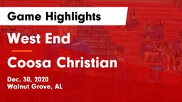 West End  vs Coosa Christian  Game Highlights - Dec. 30, 2020