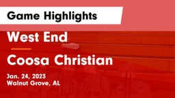 West End  vs Coosa Christian  Game Highlights - Jan. 24, 2023