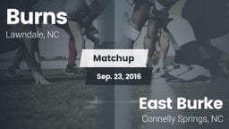 Matchup: Burns  vs. East Burke  2016