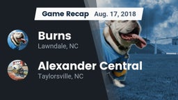 Recap: Burns  vs. Alexander Central  2018