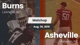 Matchup: Burns  vs. Asheville  2019