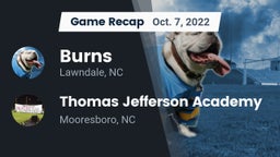 Recap: Burns  vs. Thomas Jefferson Academy  2022