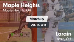 Matchup: Maple Heights High vs. Lorain  2016