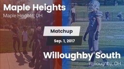 Matchup: Maple Heights High vs. Willoughby South  2017