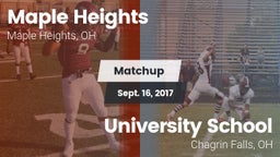 Matchup: Maple Heights High vs. University School 2017