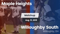 Matchup: Maple Heights High vs. Willoughby South  2018