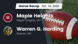 Recap: Maple Heights  vs. Warren G. Harding  2020