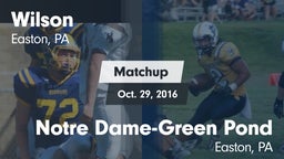Matchup: Wilson  vs. Notre Dame-Green Pond  2016
