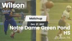 Matchup: Wilson  vs. Notre Dame Green Pond HS 2017