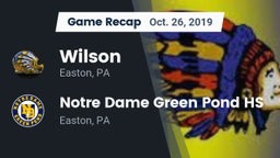 Recap: Wilson  vs. Notre Dame Green Pond HS 2019