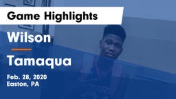Wilson  vs Tamaqua  Game Highlights - Feb. 28, 2020