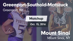Matchup: Greenport-Southold-M vs. Mount Sinai  2016