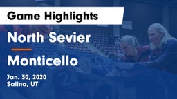 North Sevier  vs Monticello  Game Highlights - Jan. 30, 2020
