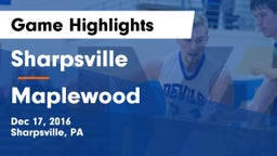 Sharpsville  vs Maplewood  Game Highlights - Dec 17, 2016