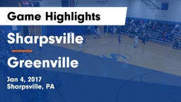 Sharpsville  vs Greenville  Game Highlights - Jan 4, 2017