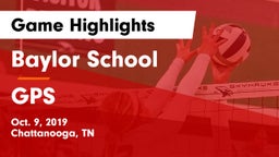 Baylor School vs GPS Game Highlights - Oct. 9, 2019