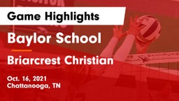Baylor School vs Briarcrest Christian  Game Highlights - Oct. 16, 2021