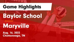 Baylor School vs Maryville  Game Highlights - Aug. 16, 2022