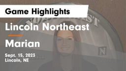 Lincoln Northeast  vs Marian  Game Highlights - Sept. 15, 2023