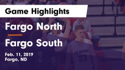 Fargo North  vs Fargo South  Game Highlights - Feb. 11, 2019
