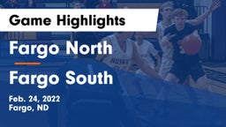 Fargo North  vs Fargo South  Game Highlights - Feb. 24, 2022