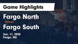 Fargo North  vs Fargo South  Game Highlights - Jan. 11, 2020