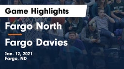 Fargo North  vs Fargo Davies  Game Highlights - Jan. 12, 2021