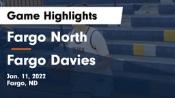 Fargo North  vs Fargo Davies  Game Highlights - Jan. 11, 2022