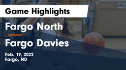 Fargo North  vs Fargo Davies  Game Highlights - Feb. 19, 2022