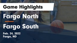 Fargo North  vs Fargo South  Game Highlights - Feb. 24, 2022