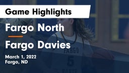 Fargo North  vs Fargo Davies  Game Highlights - March 1, 2022